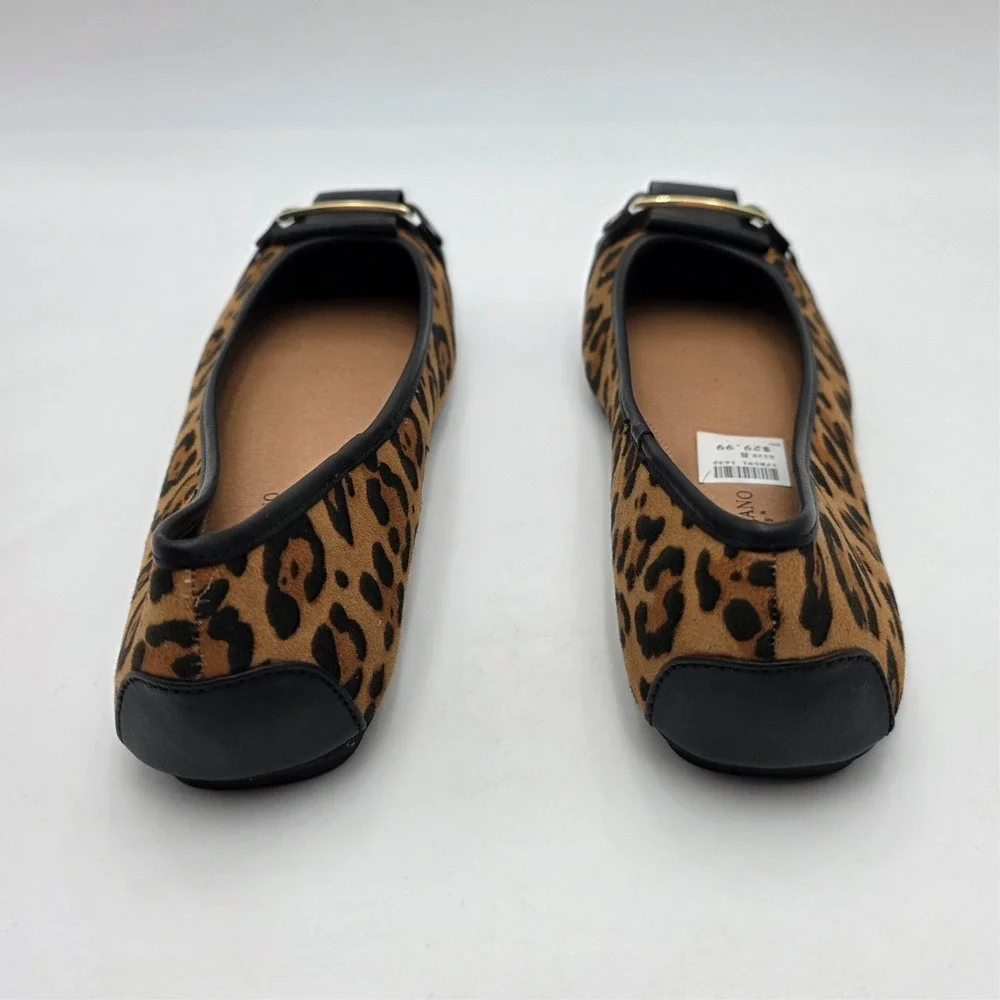Christian Siriano for Payless Size 8 Ballet Slipper Flats Leopard Print W Buckle